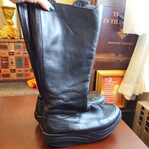 MBT Tall Leather Platform Boots